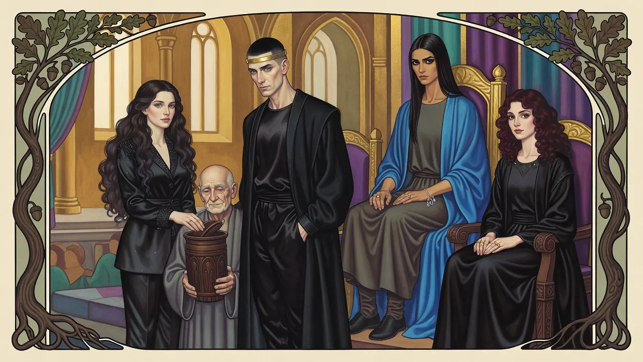 Painted frame: Three Blessings for a King